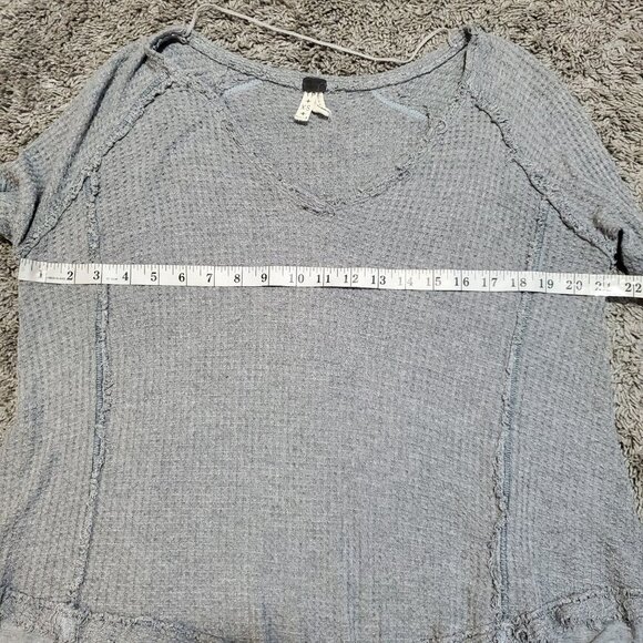 Free People x We the Free Gray Laguna Waffle Thermal Top - XS - Picture 3 of 7